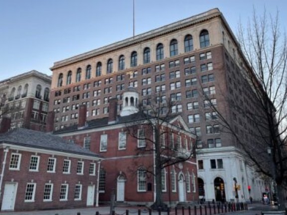 An image of one of the newspaper publication buildings as featured in this talk